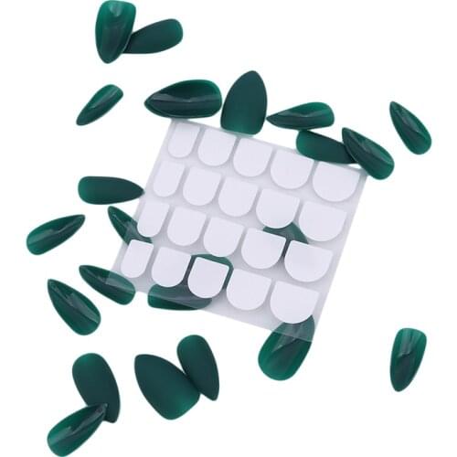 Hot Sale Fashion Women Fake Nails Pointed Head Patch Solid Color Nail Sticker Nail Clips Stickers Nail Art Accessories Gadgets