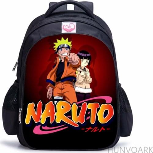 16 Inch Ninja Narutoes 3D Children School Bags Orthopedic Backpack Kids School Boys Girls Mochila Catoon Bag