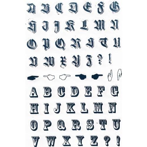 Letters alphabet Clear Stamps Silicone for DIY Scrapbooking Card Making Photo Album Crafts Template Decoration New Stamps
