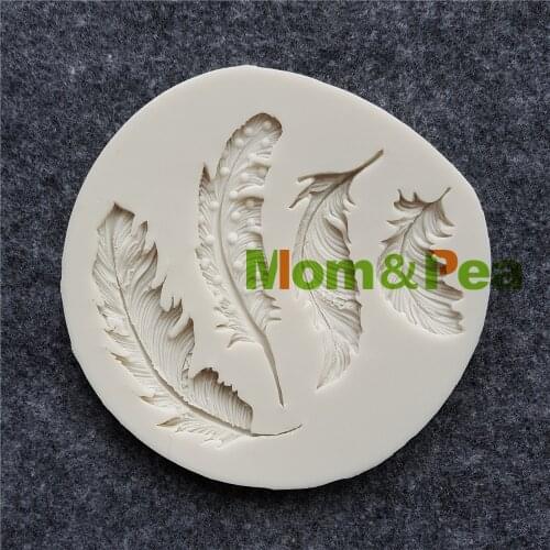 Mom&Pea MPB0072 Feather Shaped Silicone Mold Cake Decoration Fondant Cake 3D Mold Food Grade