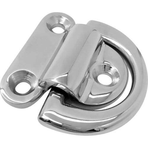 Folding Pad Eye Lashing D Ring Tie Down Cleat for Marine Boat Yacht Motorboat Truck - Marine Grade 316 Stainless Steel
