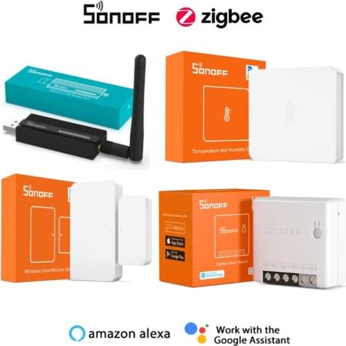 SONOFF Zigbee ZBMINI Wireless Switch / Temperature And Humidity Sensor / Motion Sensor / Door Window Sensor eWelink Alarm Push