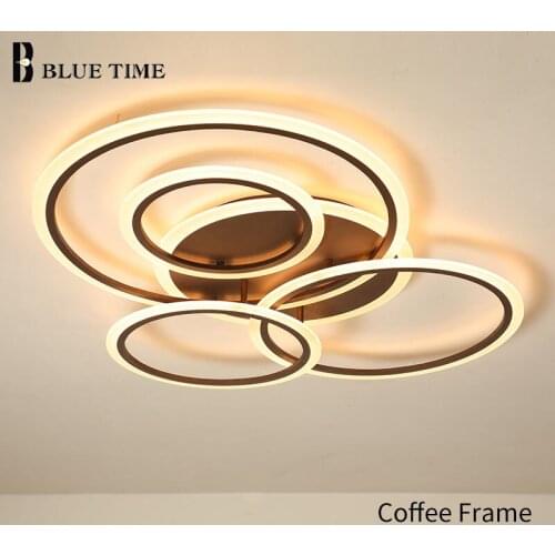 Modern LED Chandeliers Decor Home Indoor Lamp for Living Room Bedroom Dining Room Ceiling Chandelier Lighting Coffee White Light