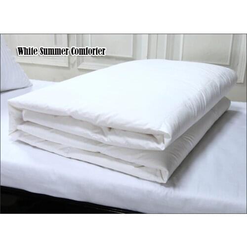 100%White Goose Down Comforter Duvet dekbed Summer Doona Quilted Blanket king queen twin full Quilt Cotton capa edredons inverno