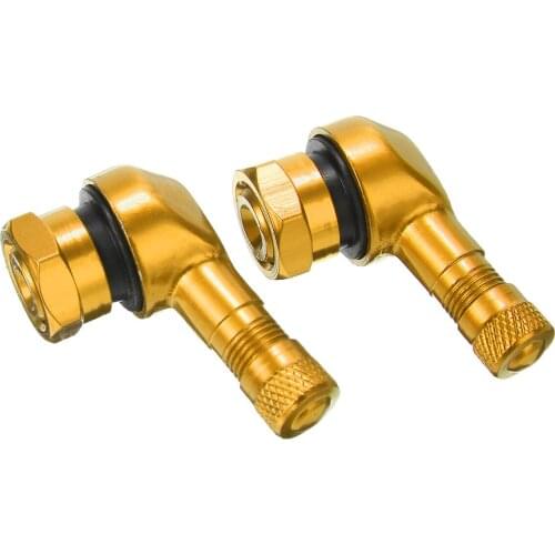 2pcs 90 Degree 11.3mm Aluminum Alloy Rubber Valve Stems Motorcycle Wheel Tire Valve Stems Caps Valve Stem Accessories