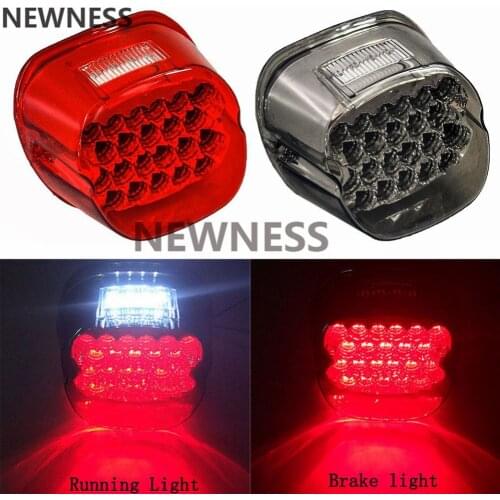 LED Rear Tail Light Motorcycle License Plate Brake Lamp For Harley Sportster XL Dyna FXST FLST Touring FLHX FLHR FLHT 1999-up