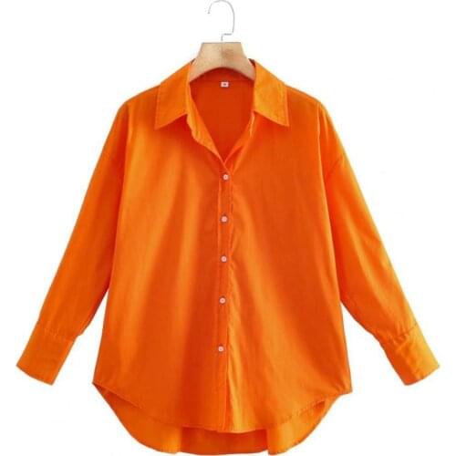 New Autumn Women Shirt Long Sleeve Turn-down Collar Casual Spring Solid Color Plus Size Loose Blouse Party