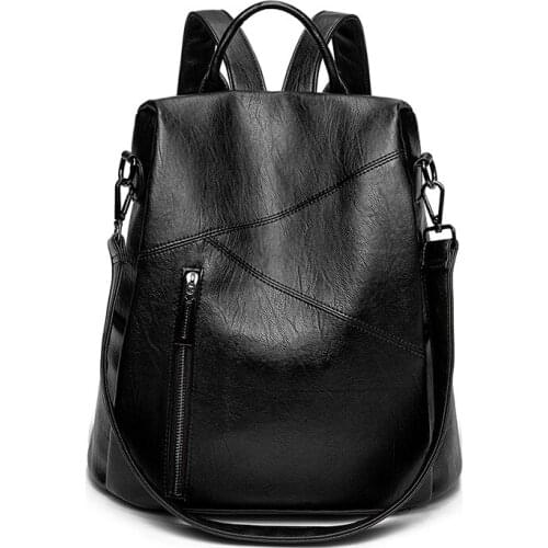 Back Pack Women Leather Backpacks Female Bagpack Ladies Travel Backpack Mochilas School Bags for Teenage Girls Sac A Dos C1725