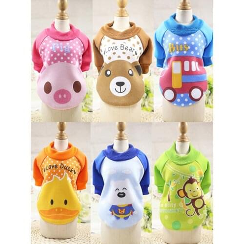 Pet Dog Cartoon Clothes Winter Hoodies Dog Coat Jackets Puppy Outfit For Small Dogs Yorkies Puppy Suit Pet Clothing