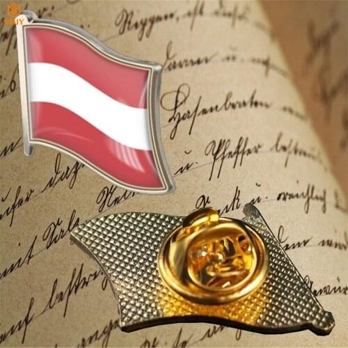 Austria Enamel Flag Brooch Badge US Navy USAF USMC Army Coast Guard Gold Plated Metal Challenge Coin Collection