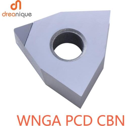 1PC WNGA Diamond PCD insert CBN Insert CNC lathe cutter indexable carbide inserts WNGA 08 turning tool