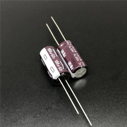 10pcs/100pcs 180uF 63V NICHICON PW Series 10x20mm Low Impedance Long Life 63V180uF Aluminum Electrolytic capacitor
