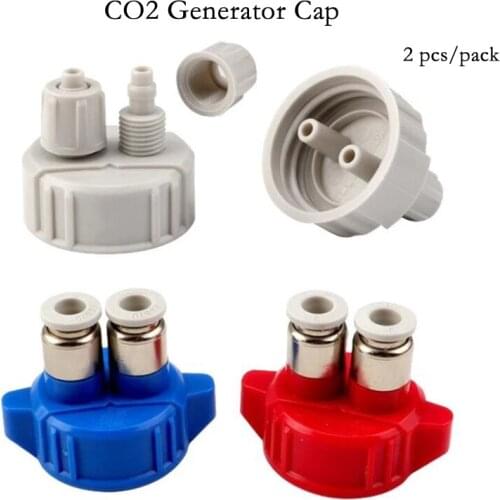2 Pcs/Pac Aquarium Multifunctional DIY CO2 System Kit Fish Tank Live Plant Air Diffuser Tool Pro Pipe Valve Gauge Bottle Cap Kit