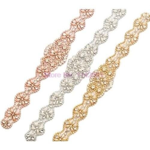 20pc Rhinestone Bridal belt wedding with crystal wedding dress accessories belt sash for wedding dress