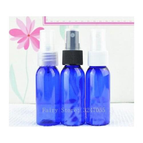 30CC 30ML 100pcs/lot Blue Plastic Atomizer Bottle, Cosmetic Toner Packing Spray Bottle,Portable Round Shoulder Bottle Blue Color