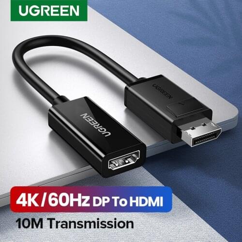 UGREEN Displayport DP to HDMI Adapter 4K Display Port Cable Converter 1080P For PC Laptop Projector Displayport to HDMI Adapter