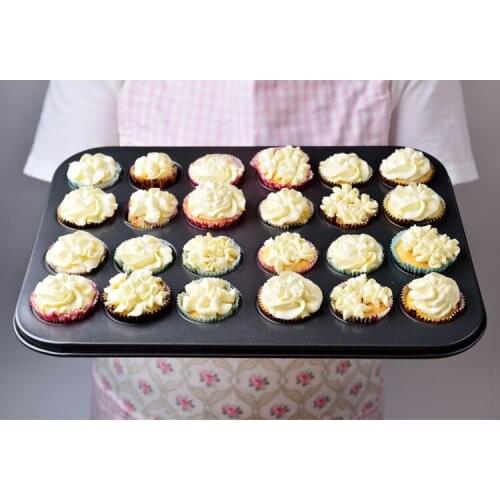 24 hole Carbon steel nonstick Muffin cup/Bakeware/cake pan 460g