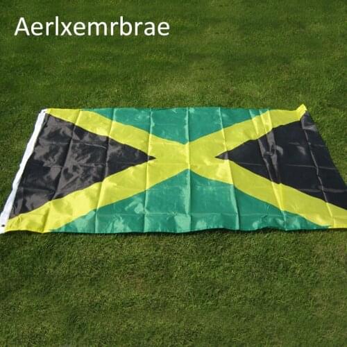 Free shipping aerlxembrae flag Flag of Jamaica flag world flags 90 * 150CM We are selling to custom-quality polyester