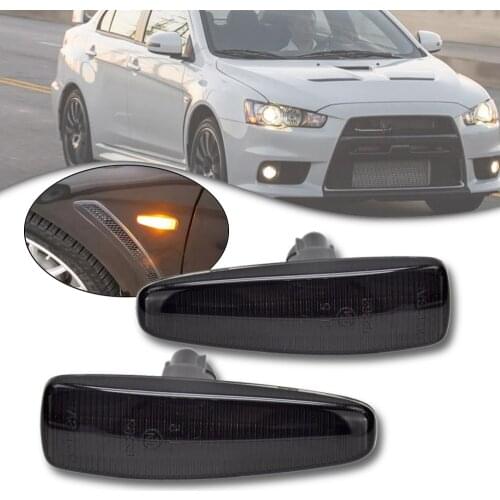 Smoke LED Side Marker Turn Signal Light Indicators Lamp OEM No 8351A001 For Mistubishi Lancer EVO X Mirage Outlander Sport