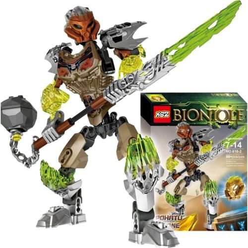 BIONICLE Pohatu Stone Land Guardia Action Figures Building Block Robot Toys For Kids Gift Compatible Major Brand 71306 90pcs/Set