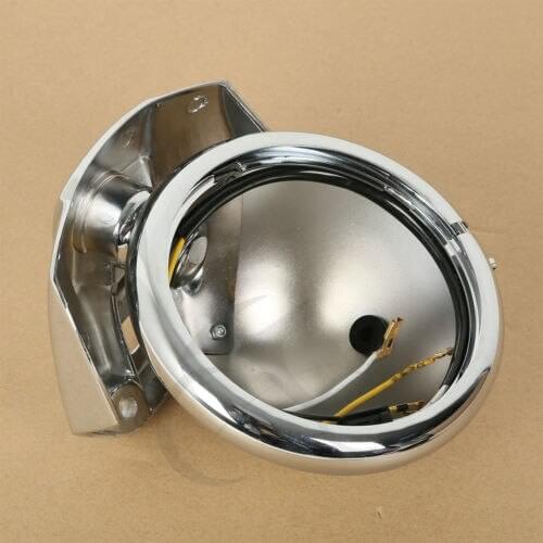 5.75" 5-3/4" Chrome Headlight Housing Bucket For Harley Electra Glide Bad Boy
