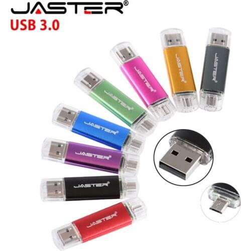 JASTER High Speed USB Flash Drive OTG Pen Drive 128gb Usb Stick 3.0 Pendrive 4GB 16gb 32gb 64gb SmartPhone Memory Stick