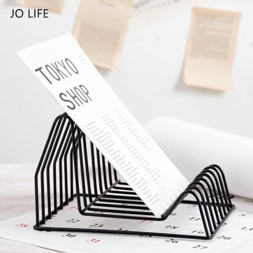 JO LIFE Modern Magazine Holder Book Rack Home Office Desktop Nordic Wrough Iron Storage Rack