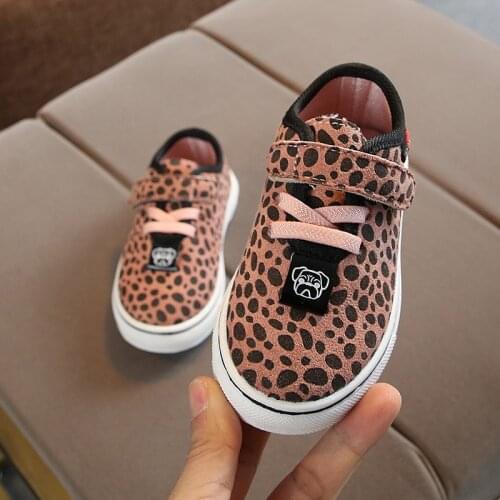 Kids Shoes Canvas Girls Casual Sneakers Spring Autumn Children Boys Flat Shoes Rubber Sole Leopard Shoes Baby Tenis Infantil
