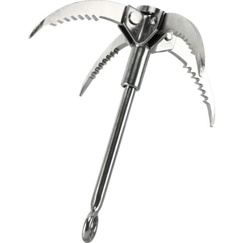 Grappling Hook Folding Survival Claw Multifunctional Stainless Steel Outdoor Camping Hiking Climbing Survival Tools Flying Tiger