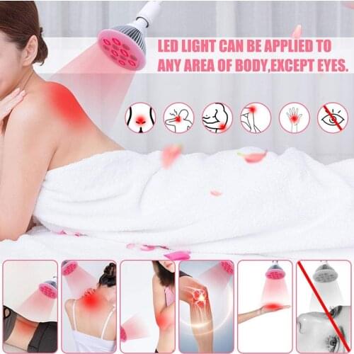 Red Light Therapy Near Infrared 24W Heat Lamp Therapy Bulbs LED Heating Light Therapeutic Pain Relief Health Physiotherapy Case