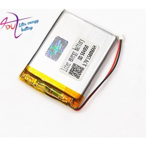 10 x 504050 JST 1.5mm 2pin 3.7V 1500mAh Lithium Polymer LiPo Rechargeable Battery For DVD PAD mobile tablet pc power bank Camera