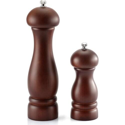 Cooking Salt And Pepper Grinder Hand Movement Oak Wood Pepper Mill Kitchen tools