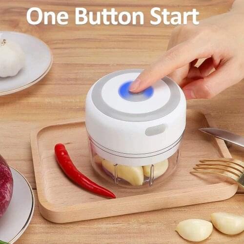 Mini USB Mincer Portable Garlic Chili Meat Cutting Grinder Press Crusher Vegetable Fruit Food Chopper Tools Kitchen Accessories