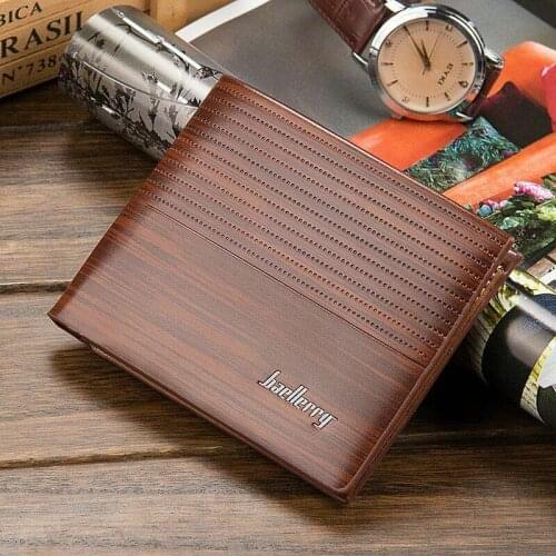 Fashion Mens Leather Wallet With Credit Card holders Brand Solid Short Designer Purse For Man 3 Colors