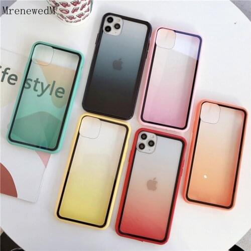 MrenewedM 12 Mini Pro Luxury Colorful Transparent Phone Case For iPhone 11 Pro XR Xs Max 6S 7 8 Plus Soft Silicone Acrylic Cover