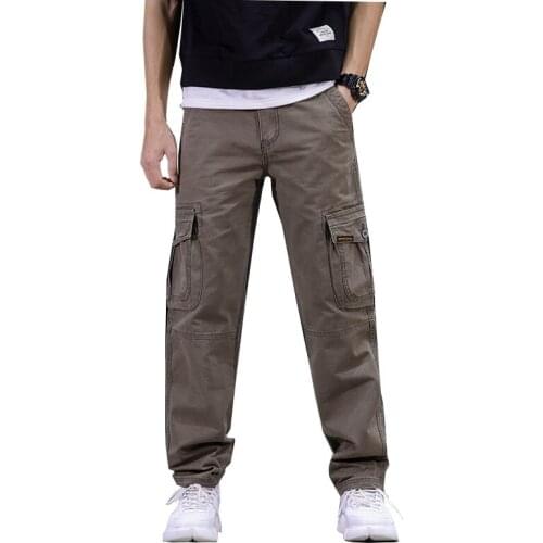 2021 Mens Military Cargo Pants High Quality Casual Overalls Army Oustdoor Tactical Trousers Multi-pockets Baggy Men Cotton Pants