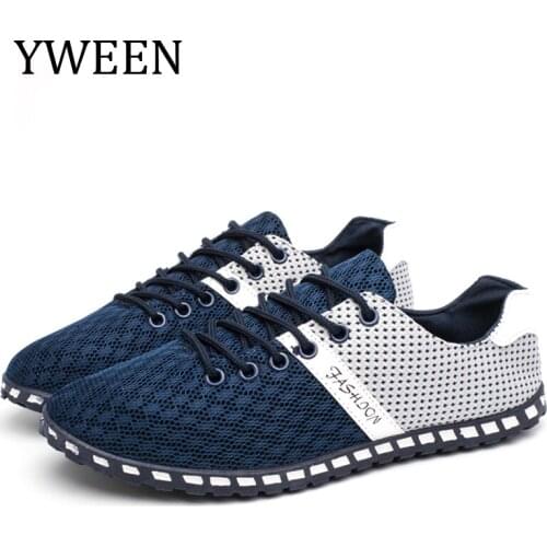 YWEEN New Summer Breathable Shoes Men Flat shoes Autumn Fashion Men Shoes Couple Casual Shoes Plus size 38-46