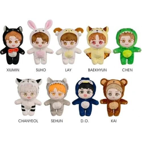 New XIUMIN SUHO LAY CHEN KAI plush Doll clothes clothing costume toy stuffed 20cm cute lovely christmas gift