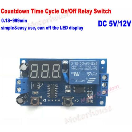 DC 5v/12v timer relay module Digital LED Infinite Cycle Delay Timer Relay Switch Turn On Off Module