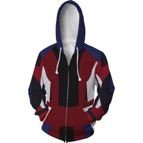 Descenda Cosplay Hoodie 3D Print Costume Jacket Hoodie Zipper Sweatshirt Halloween Zipper Pullover Jersey