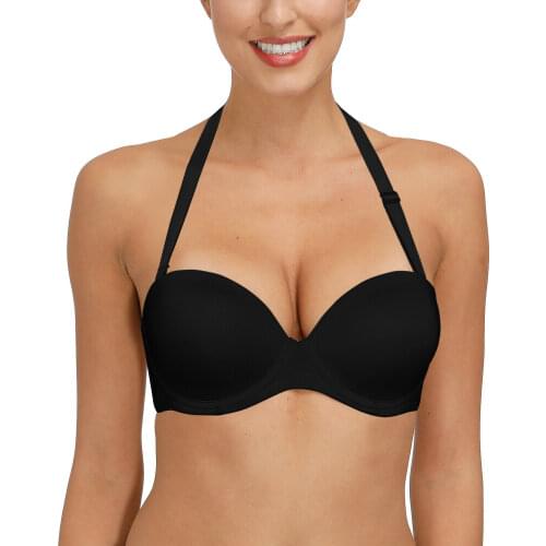 New Ladies Sexy Bra Backless Size Halter Thin Wire Strapless Silicone Women Bras Wire C D DD E DDD F G 32 34 36 38 40 42 44 46