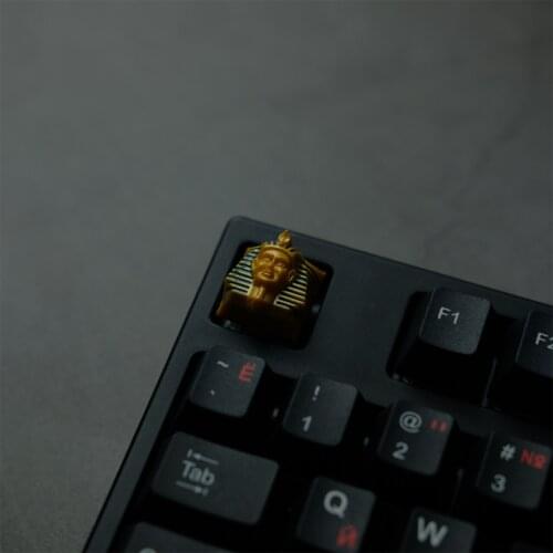 Custom Natural Resin Keycaps For Mechanical Keyboard Egyptian Pharaoh Key Cap Gaming Accessories Personalized Gift Keycap 1Pc