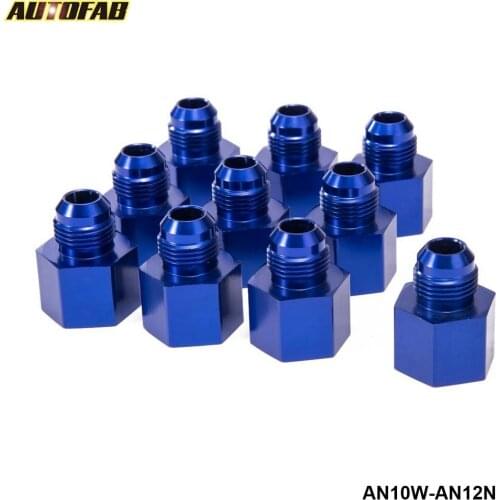 10pcs/lot Fitting Flare Reducer AN12 Female to 10AN Male Aluminum Nickel Plated Oil/Fuel Fitting AF-AN10W-AN12N