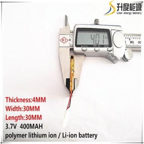 10pcs [SD] 3.7V,400mAH,[403030] Polymer lithium ion / Li-ion battery for TOY,POWER BANK,GPS,mp3,mp4,cell phone,speaker