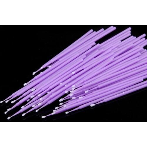 100Pcs Durable Micro Applicators Disposable Brush Individual Lash Removing Tools Swab Mini brushes Makeup Eyelash Extension Tool