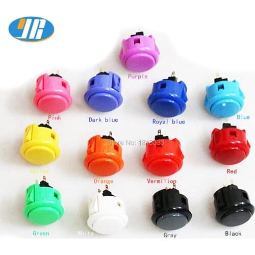 12 pcs Japanese original SANWA OBSF-30mm Round Push Button With Micro Switch for arcade game DIY arcade controller