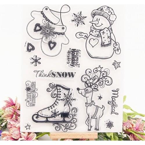 15.5x20cm Easter snowman Transparent Clear Stamps Silicone Seals Roller Stamp DIY scrapbooking photo album/Card Making