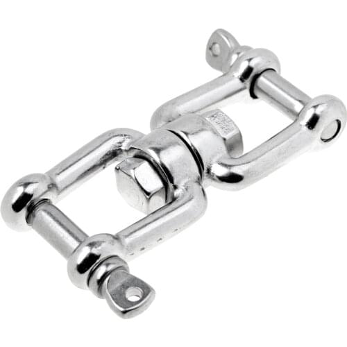 Perfeclan 2Pcs 304 Marine Stainless Steel Chain Anchor Swivel Jaw M5 M6
