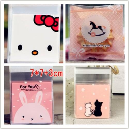 20 Pcs/Set Cartoon Monster Cookie Candy Bag Self-Adhesive Plastic Bags Biscuits Snack Baking Package Gift Bags Free Shipping