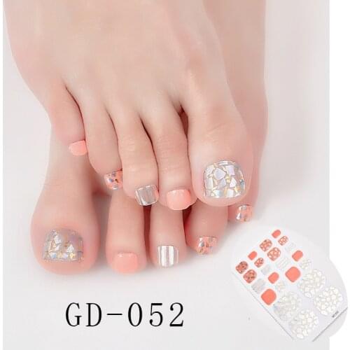 22 Tips/Sheet Sticker For Nails Nail Accesoires Designer Nail Decals Nail Decoration Adesivos Nail Tape Full Beauty Nail Tips